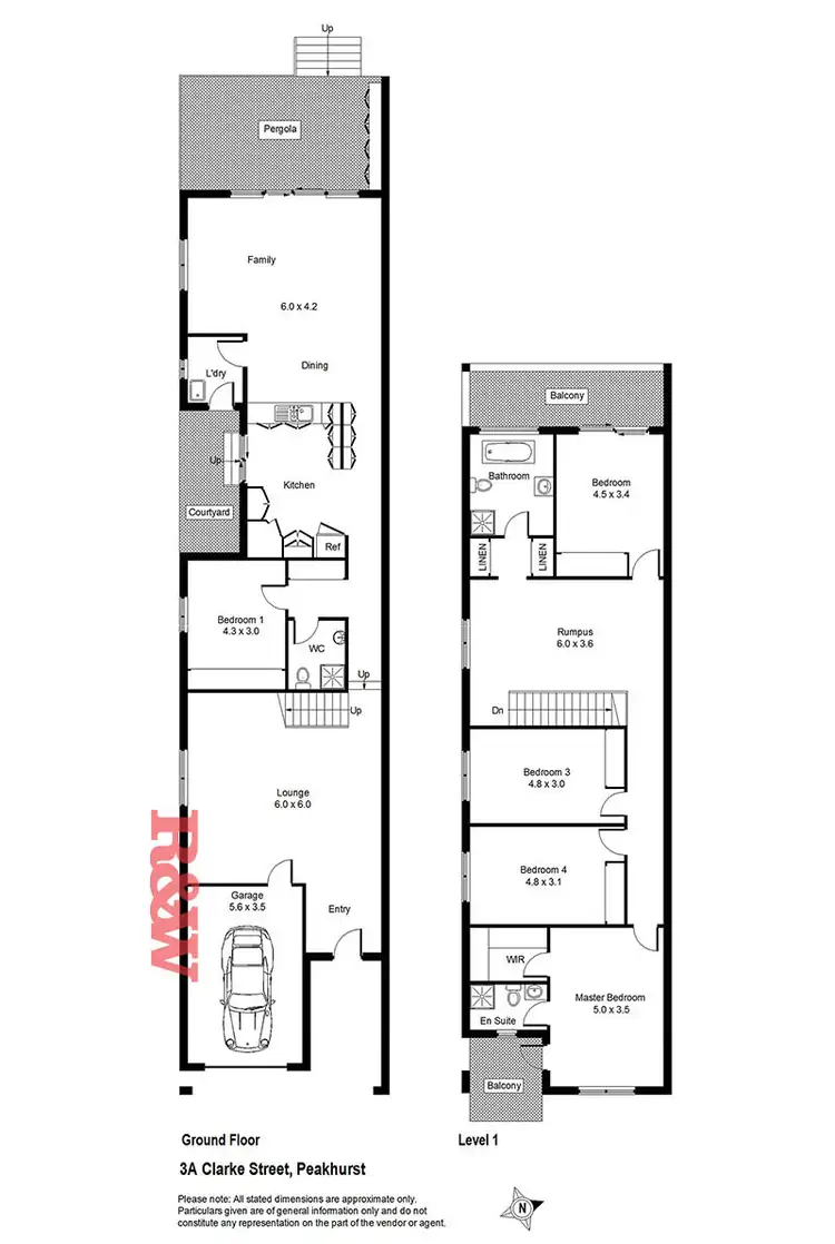 Floorplan of Homely semi-detached listing, 3A Clarke Street North, Peakhurst NSW 2210