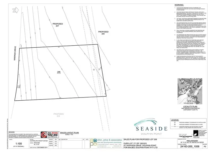 Floorplan of Homely land listing, Lot 206 Marinda Drive, Seaside Estate Stage 2, Dolphin Point NSW 2539