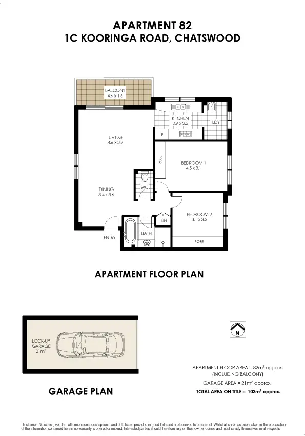 Floorplan of Homely unit listing, 82/1c Kooringa Road, Chatswood NSW 2067