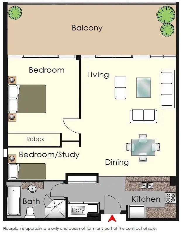Floorplan of Homely apartment listing, 277/18-26 Church Ave, Mascot NSW 2020