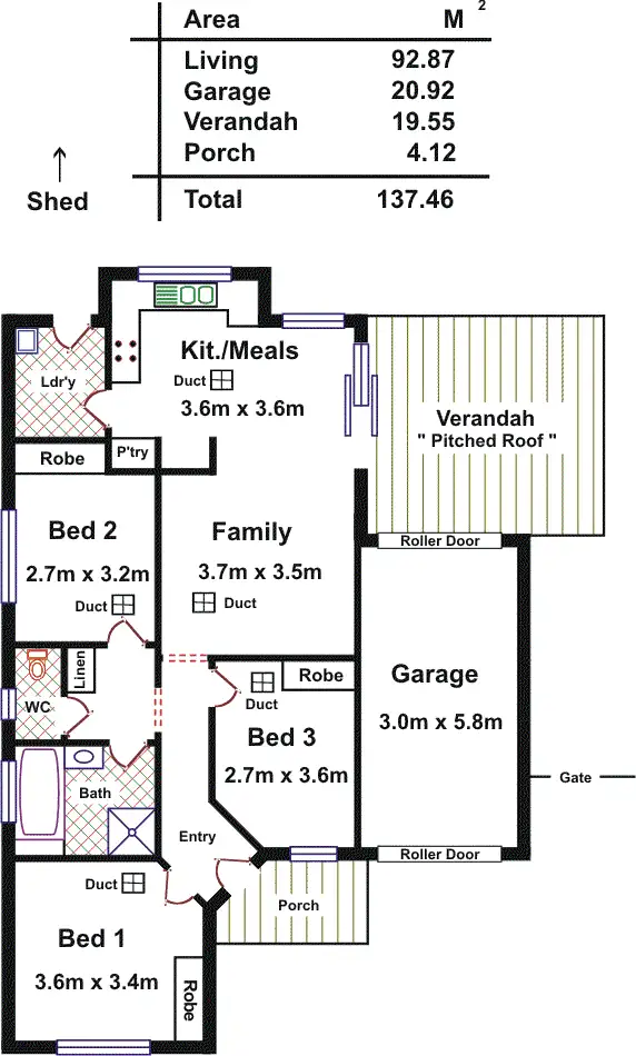Floorplan of Homely house listing, 30 Keevil Street, Elizabeth SA 5112