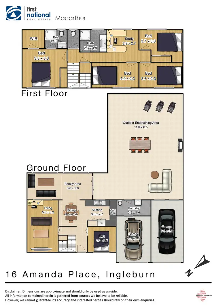 Floorplan of Homely house listing, 16 Amanda Place, Ingleburn NSW 2565