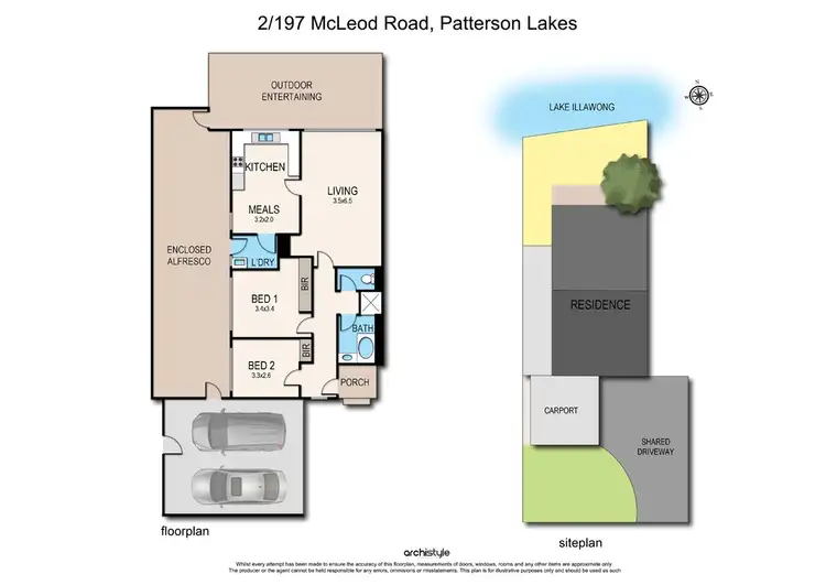 Floorplan of Homely unit listing, 2/197 McLeod Road, Patterson Lakes VIC 3197