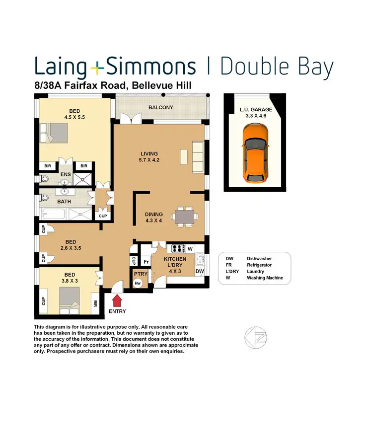 Floorplan of Homely apartment listing, 8/38a Fairfax Road, Bellevue Hill NSW 2023