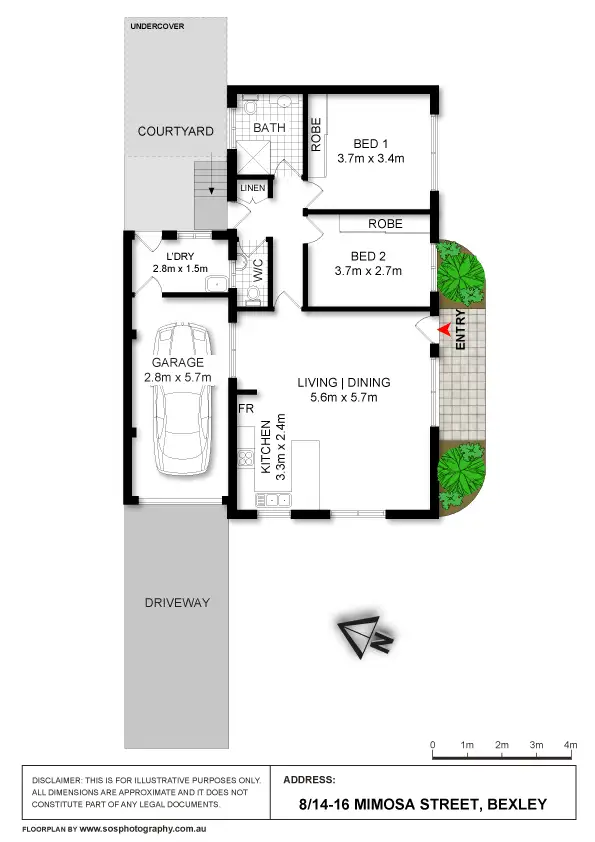 Floorplan of Homely villa listing, 8/14-16 Mimosa Street, Bexley NSW 2207