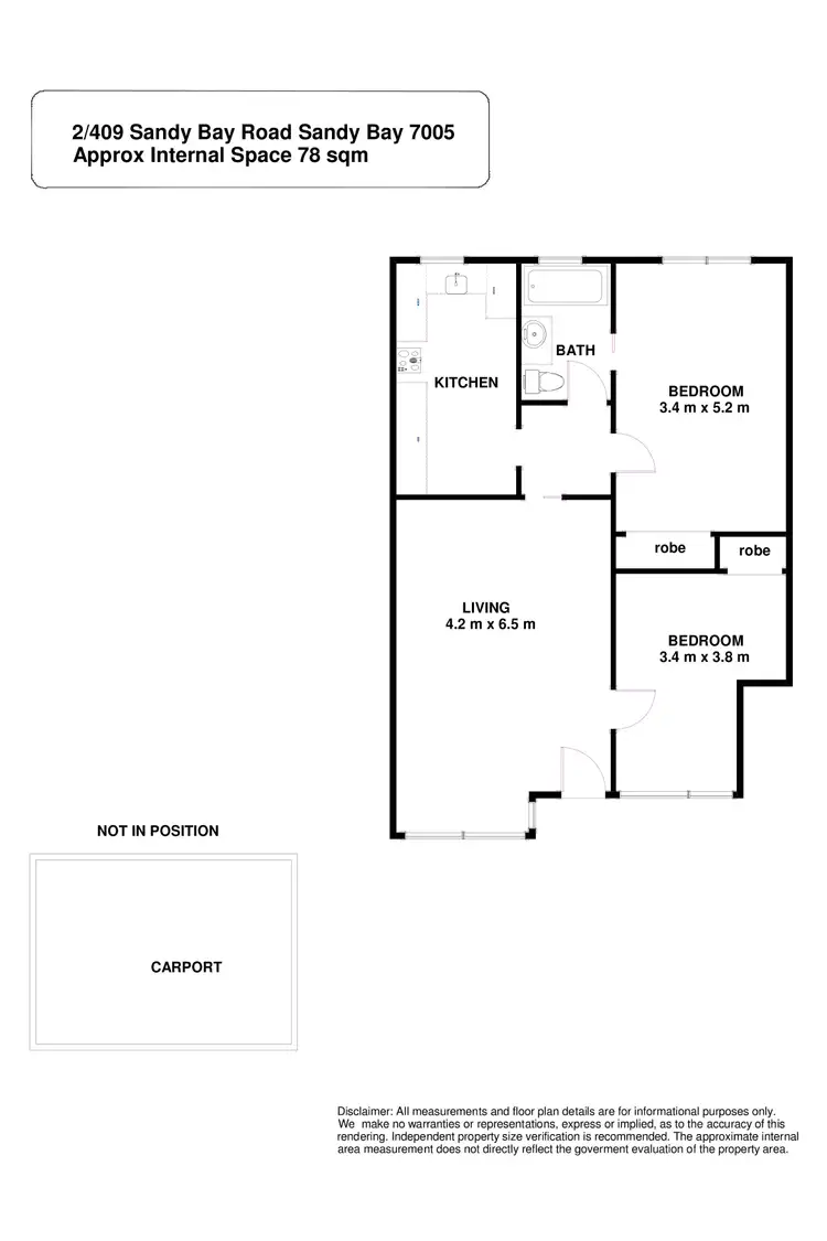 Floorplan of Homely apartment listing, 2/409 Sandy Bay Road, Sandy Bay TAS 7005