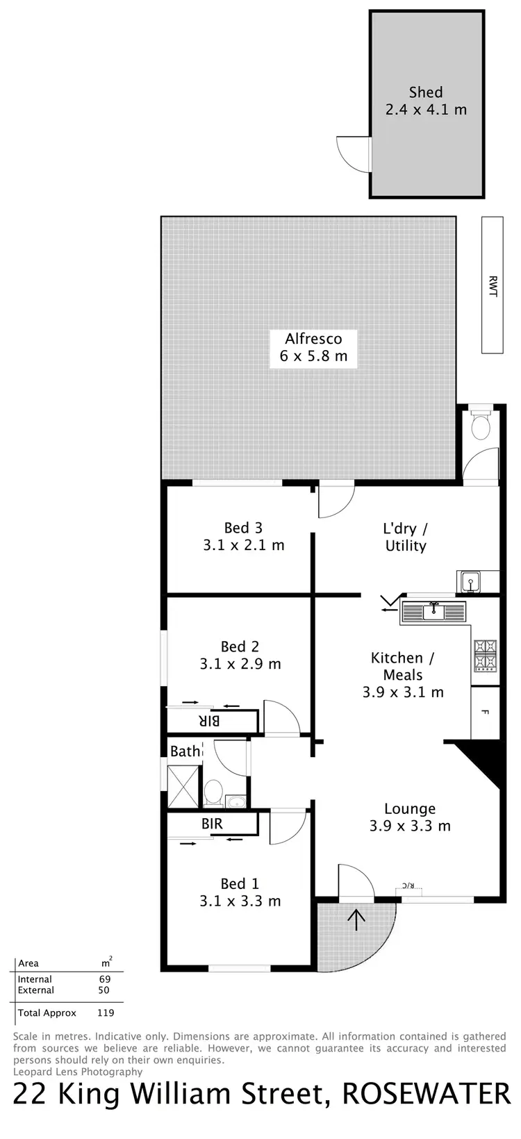 Floorplan of Homely house listing, 22 King William Street, Rosewater SA 5013