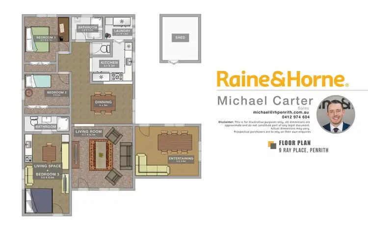Floorplan of Homely house listing, 9 Ray Place, Penrith NSW 2750