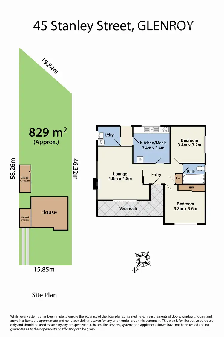 Floorplan of Homely house listing, 45 Stanley Street, Glenroy VIC 3046