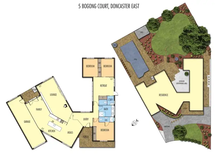 Floorplan of Homely house listing, 5 Bogong Court, Doncaster East VIC 3109