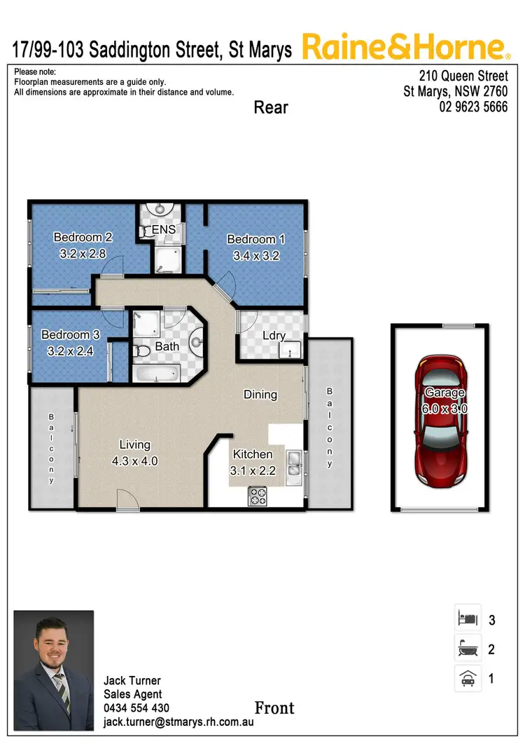 Floorplan of Homely apartment listing, 17/1-11 George Street, St Marys NSW 2760