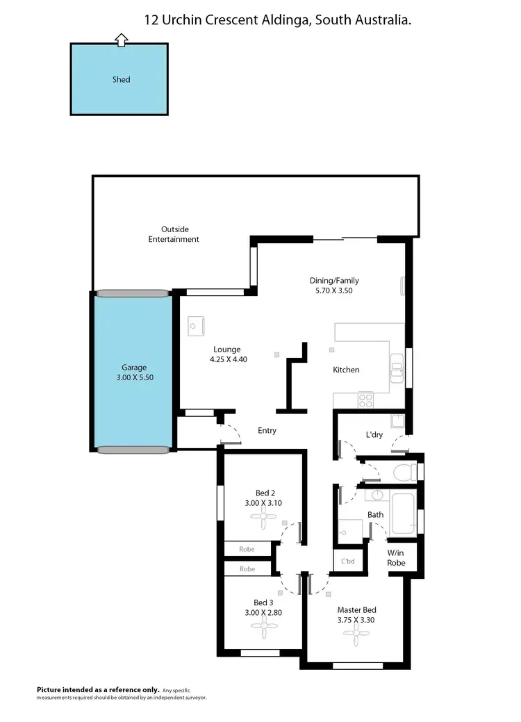 Floorplan of Homely house listing, 12 Urchin Crescent, Aldinga Beach SA 5173