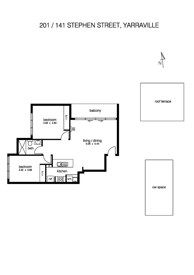 Floorplan of Homely apartment listing, 201/141 Stephen Street, Yarraville VIC 3013