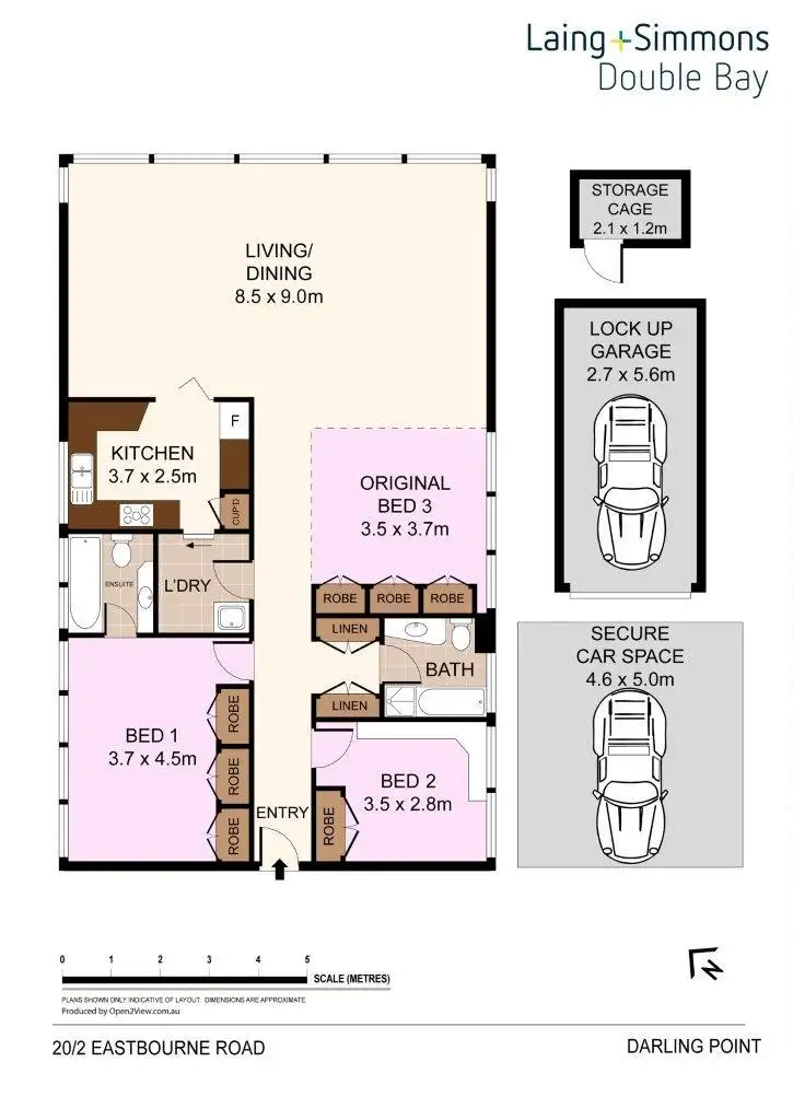 Floorplan of Homely apartment listing, 20/2 Eastbourne Road, Darling Point NSW 2027
