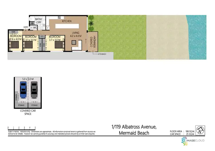 Floorplan of Homely unit listing, Unit 1/119 Albatross Avenue, Mermaid Beach QLD 4218