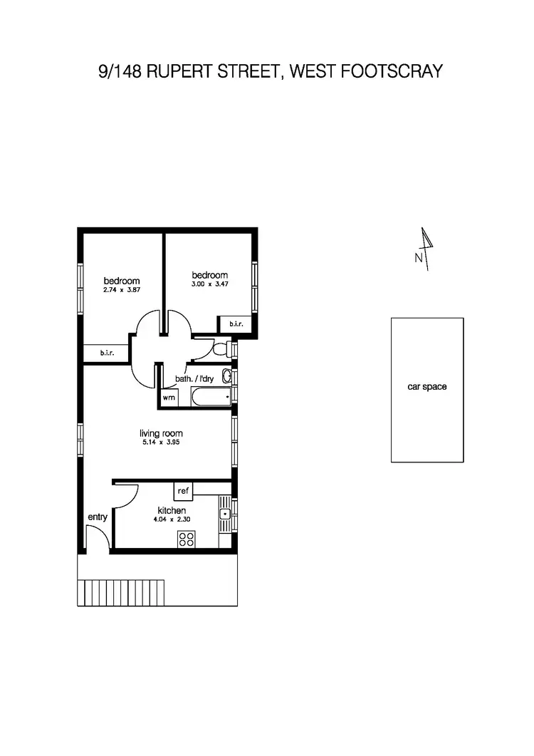 Floorplan of Homely apartment listing, 9/148 Rupert Street, West Footscray VIC 3012
