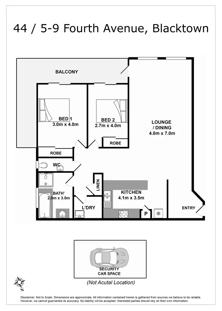 Floorplan of Homely unit listing, 44/5-9 Fourth Avenue, Blacktown NSW 2148