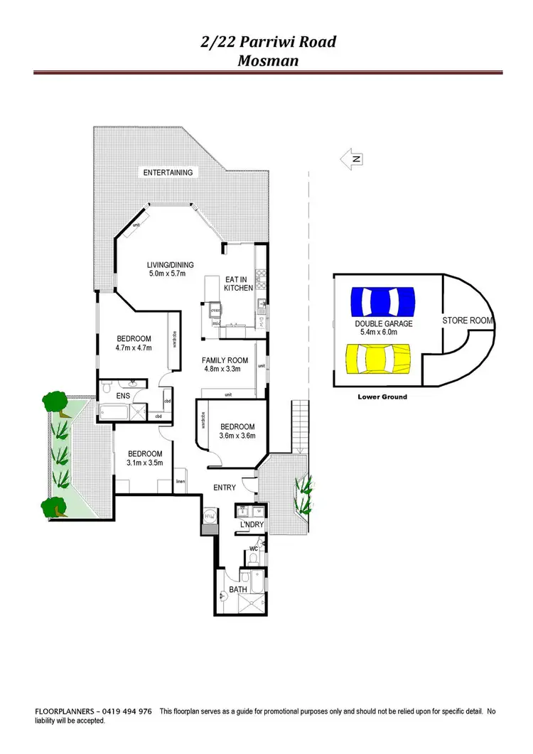 Floorplan of Homely apartment listing, 2/22 Parriwi Road, Mosman NSW 2088