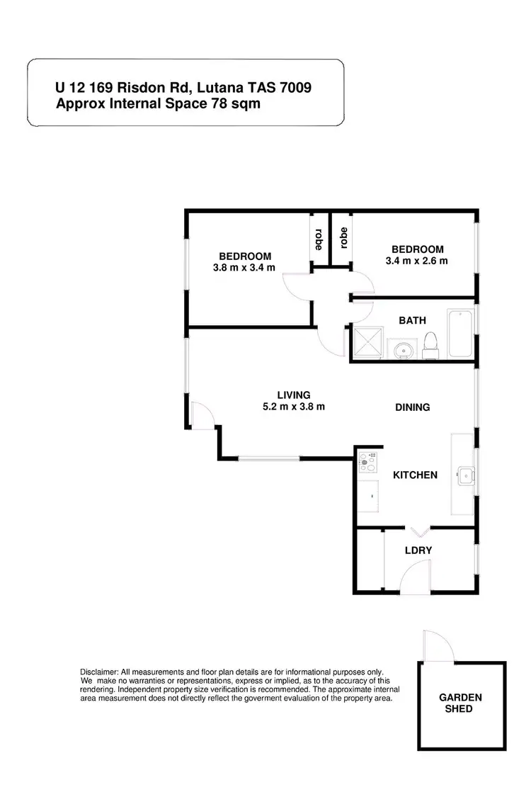 Floorplan of Homely townhouse listing, 12/169 Risdon Road, Lutana TAS 7009
