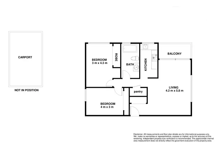 Floorplan of Homely apartment listing, 16/320 Davey Street, South Hobart TAS 7004