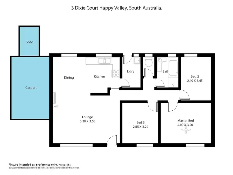 Floorplan of Homely house listing, 3 Dixie Court, Happy Valley SA 5159