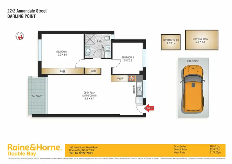 Floorplan of Homely apartment listing, 22/2 Annandale Street, Darling Point NSW 2027