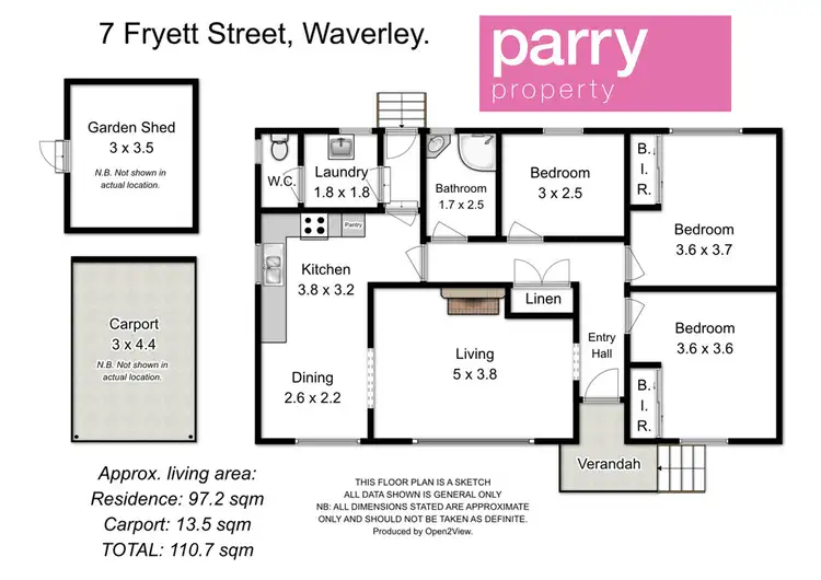 Floorplan of Homely house listing, 7 Fryett Street, Waverley TAS 7250