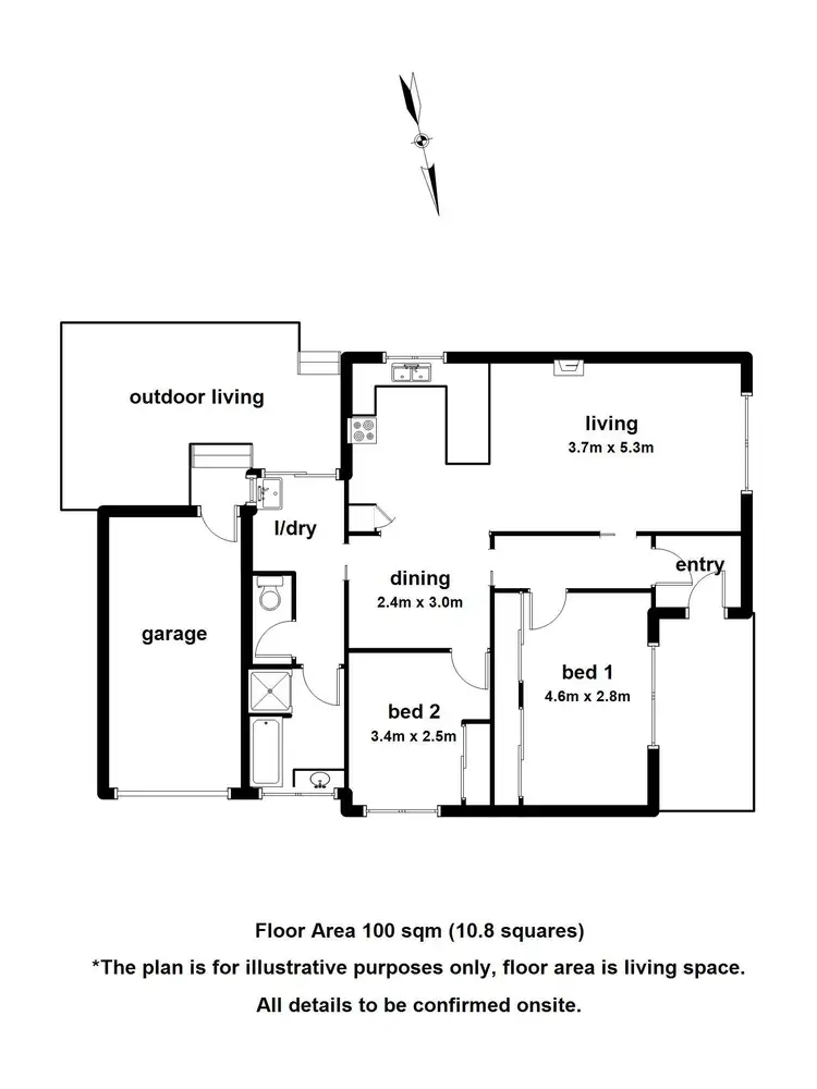 Floorplan of Homely unit listing, 1/38 Kidgell Street, Lilydale VIC 3140