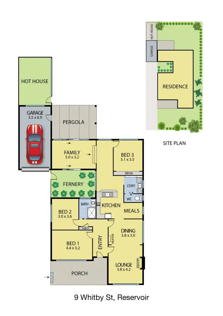 Floorplan of Homely house listing, 9 Whitby Street, Reservoir VIC 3073