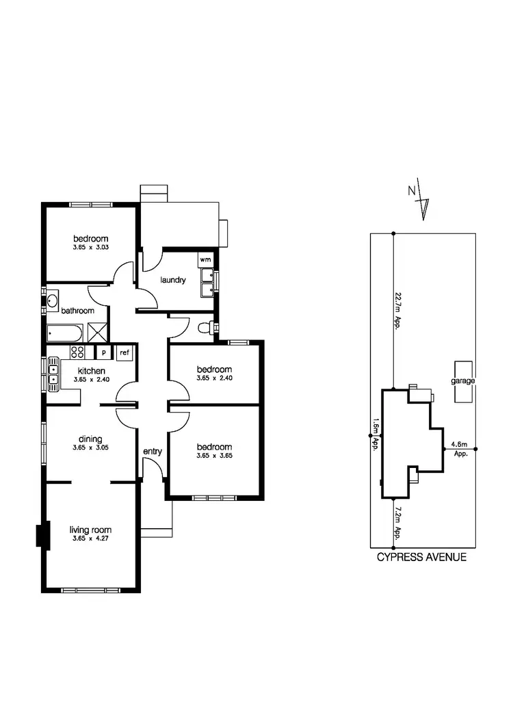 Floorplan of Homely house listing, 15 Cypress Ave, Brooklyn VIC 3012