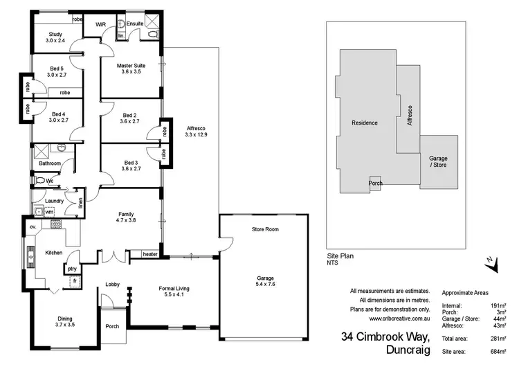 Floorplan of Homely house listing, 34 Cimbrook Way, Duncraig WA 6023