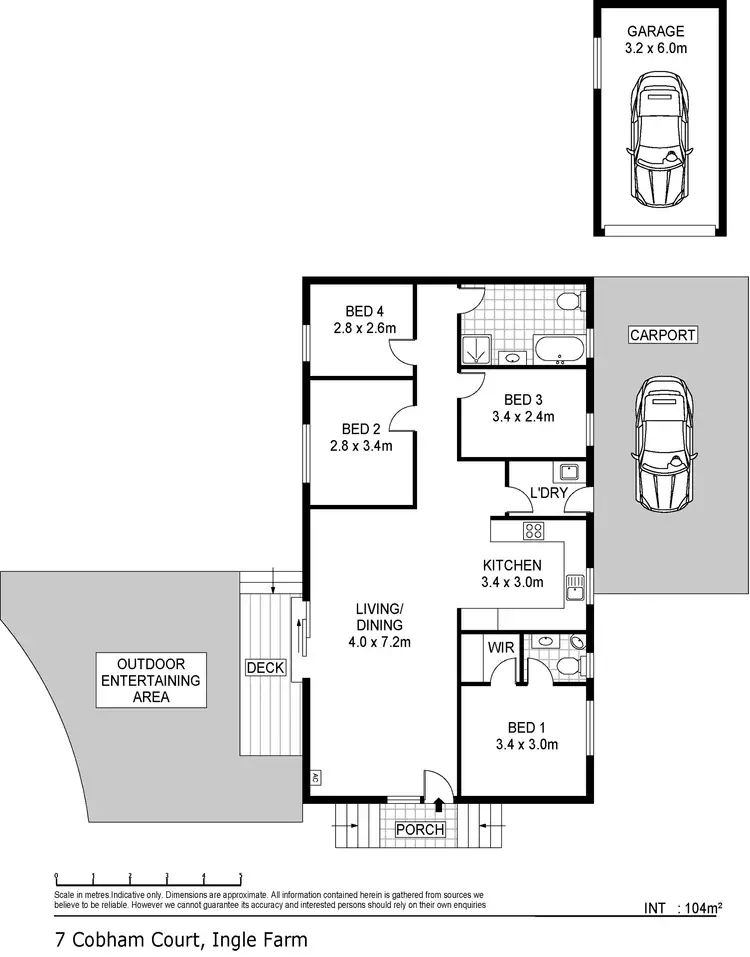 Floorplan of Homely house listing, 7 Cobham Court, Ingle Farm SA 5098