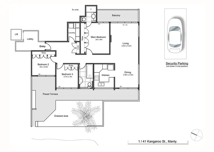 Floorplan of Homely apartment listing, 1/41 Kangaroo Street, Manly NSW 2095