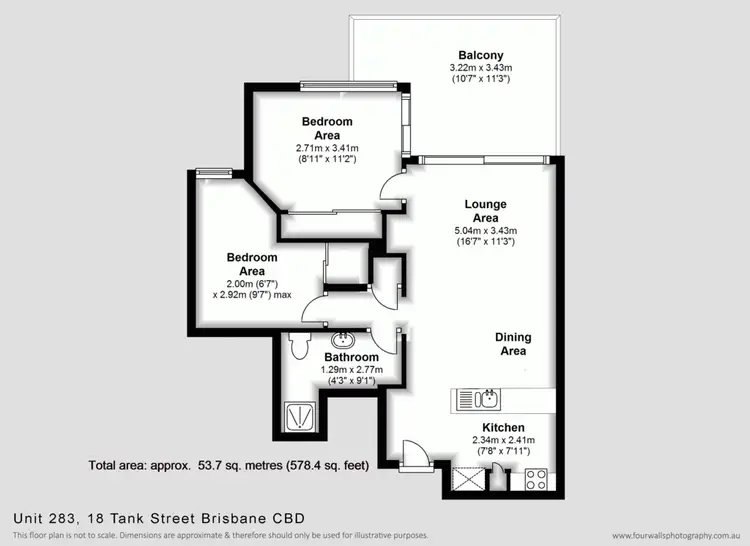 Floorplan of Homely unit listing, 283/18 Tank Street, Brisbane City QLD 4000