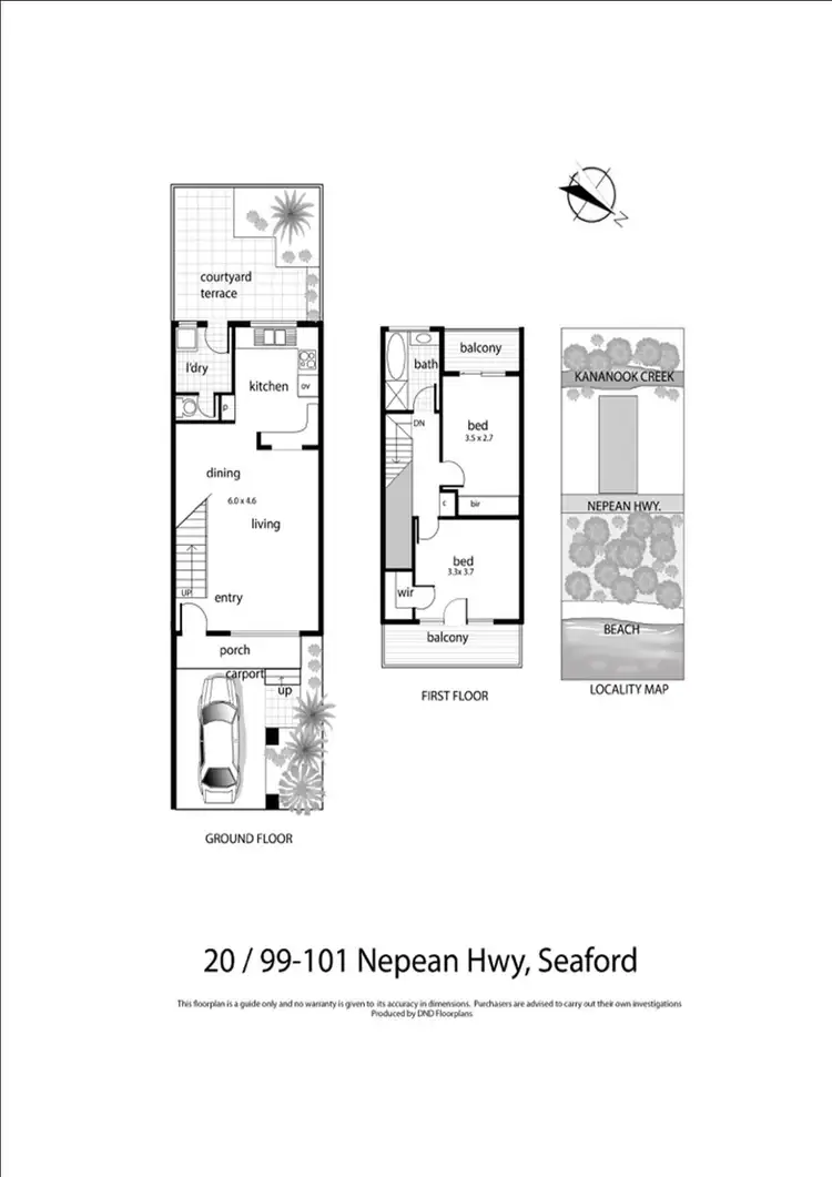 Floorplan of Homely unit listing, 20/99-101 Nepean Highway, Seaford VIC 3198