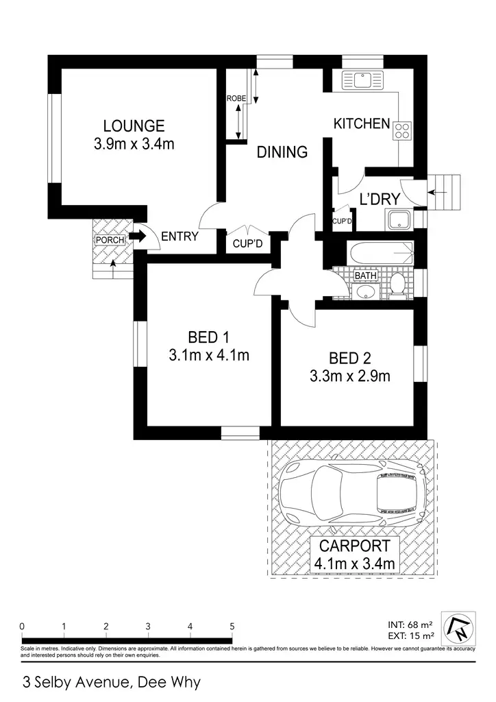 Floorplan of Homely house listing, 3 Selby Ave, Dee Why NSW 2099