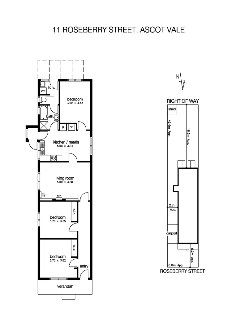 Floorplan of Homely house listing, 11 Roseberry Street, Ascot Vale VIC 3032
