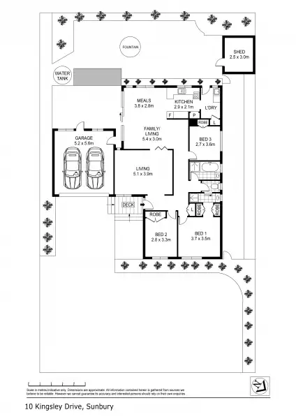 Floorplan of Homely house listing, 10 Kingsley Drive, Sunbury VIC 3429