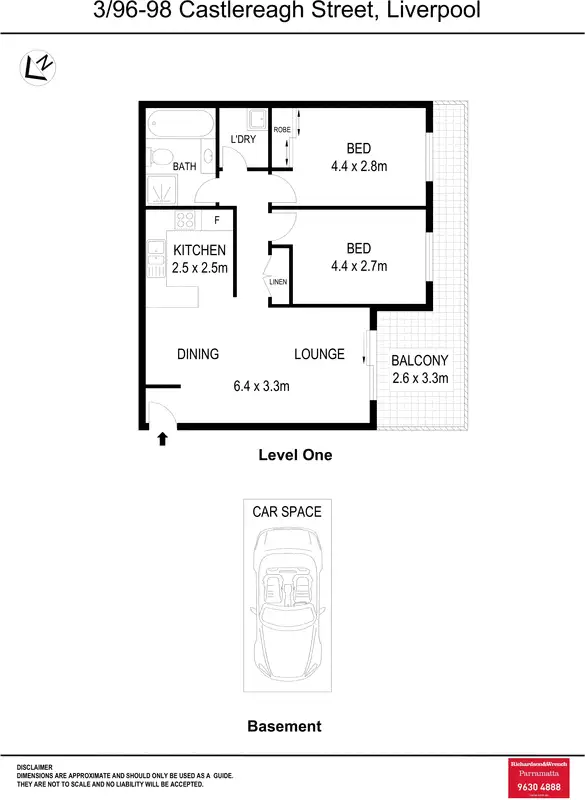 Floorplan of Homely apartment listing, 3/96-98 Castlereagh Street, Liverpool NSW 2170