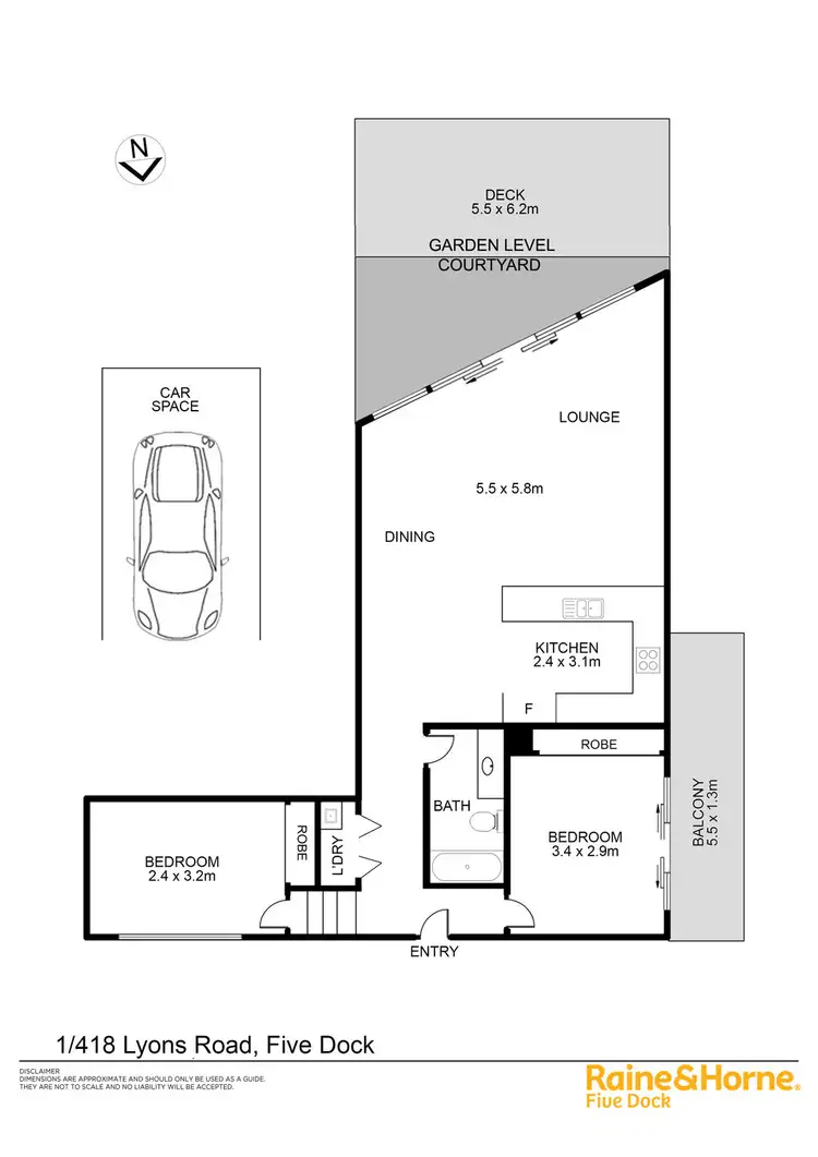 Floorplan of Homely apartment listing, 1/418 Lyons Road, Five Dock NSW 2046