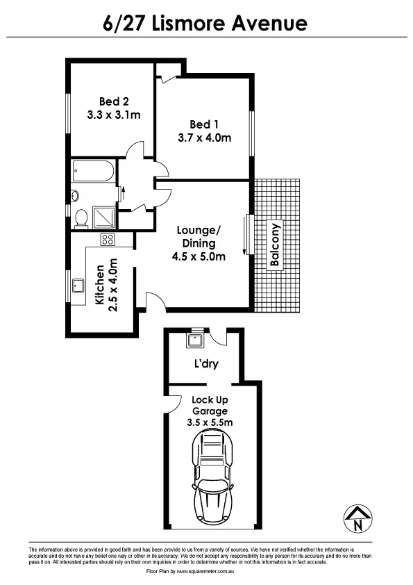 Floorplan of Homely apartment listing, 6/27 Lismore Avenue, Dee Why NSW 2099