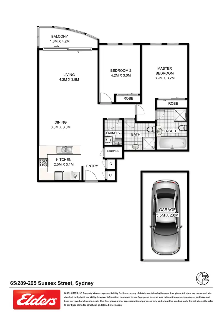 Floorplan of Homely apartment listing, 65/289-295 Sussex Street, Sydney NSW 2000