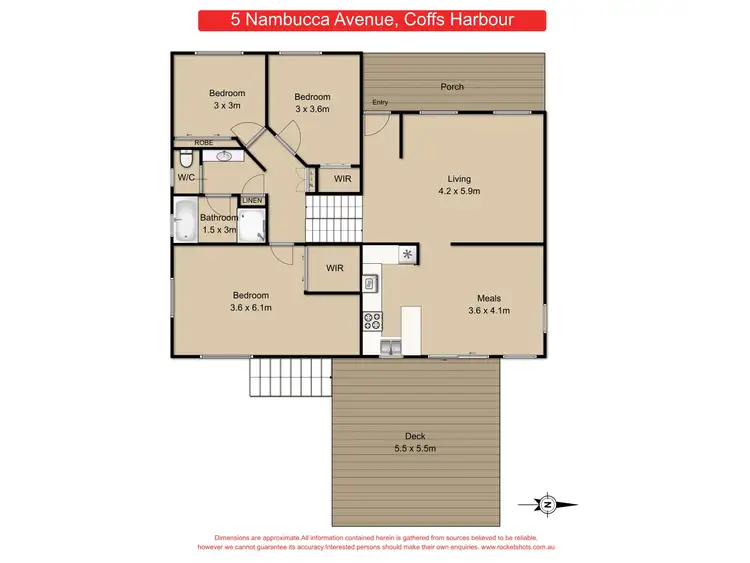 Floorplan of Homely house listing, 5 Nambucca Avenue, Coffs Harbour NSW 2450