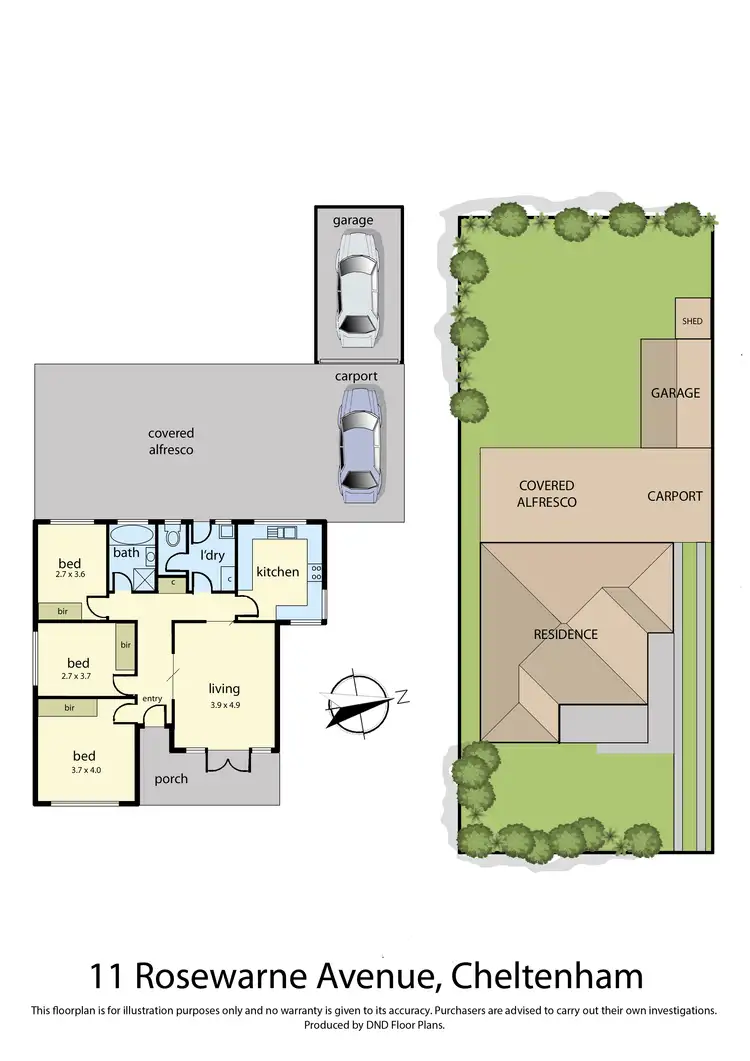 Floorplan of Homely house listing, 11 Rosewarne Avenue, Cheltenham VIC 3192