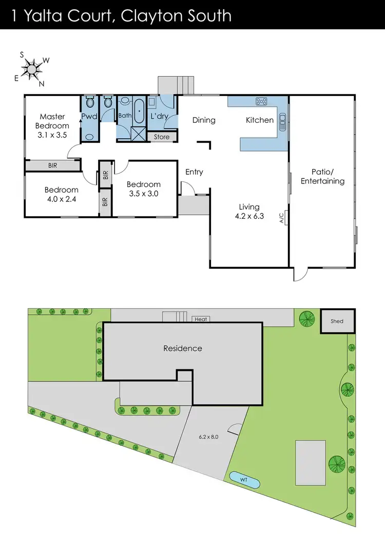 Floorplan of Homely house listing, 1 Yalta Court, Clayton South VIC 3169