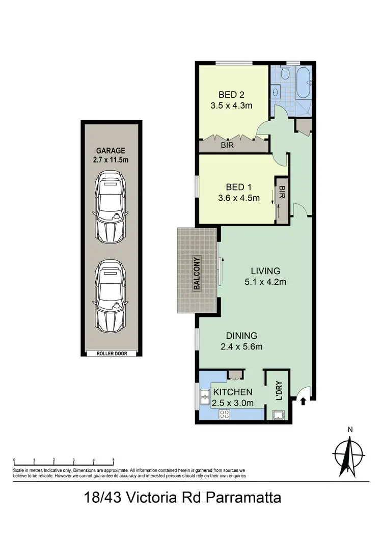 Floorplan of Homely apartment listing, 18/43 Victoria Road, Parramatta NSW 2150