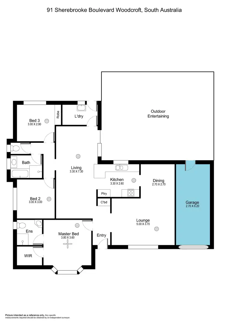 Floorplan of Homely house listing, 91 Sherebrooke Boulervard, Woodcroft SA 5162