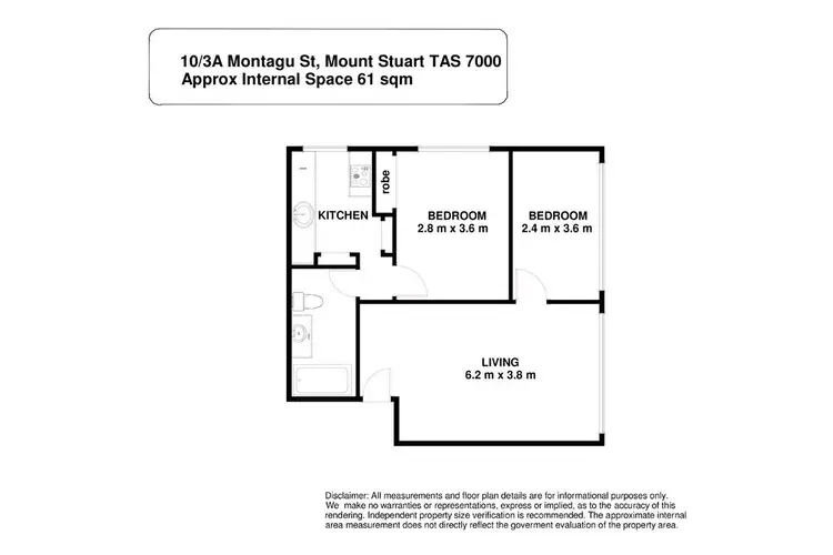 Floorplan of Homely apartment listing, 10/3A Montagu Street, Mount Stuart TAS 7000