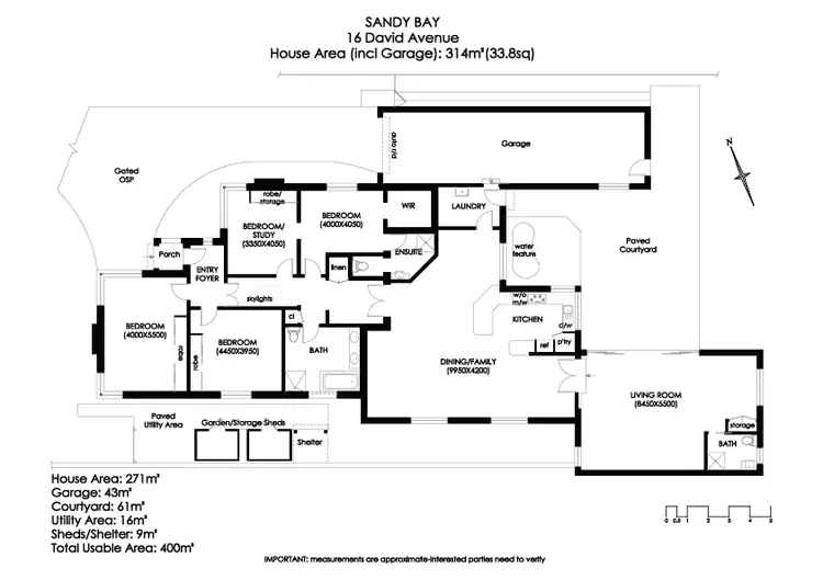 Floorplan of Homely house listing, 16 David Avenue, Sandy Bay TAS 7005