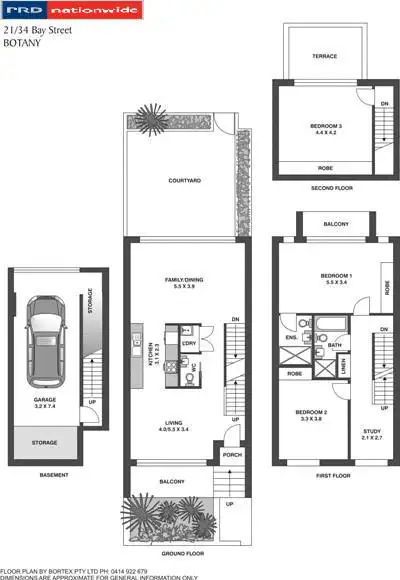 Floorplan of Homely townhouse listing, 21/34 Bay Street, Botany NSW 2019